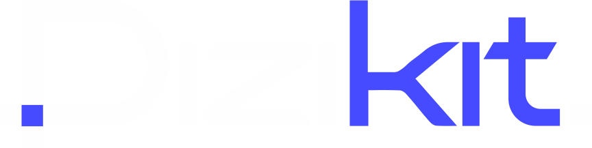 DIZIKIT LOGO 12 white