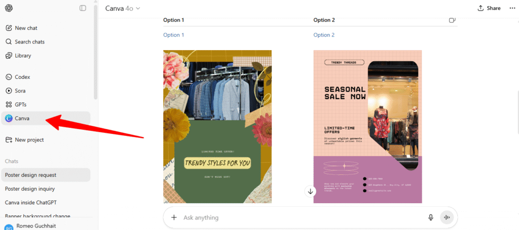 Canva Inside ChatGPT